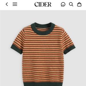 Cider Knit Short-Sleeved Sweater